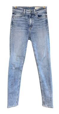 Rag & Bone Nina High Rise Skinny Jeans Womens 27 Preppy Stretch Distressed Ankle